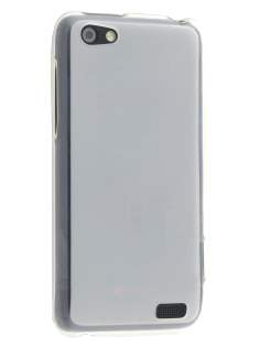 Frosted TPU Gel Case for HTC One V - Frosted White
