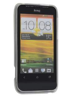 Frosted TPU Gel Case for HTC One V - Frosted White