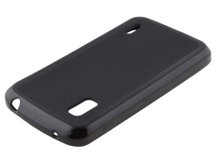 Frosted TPU Case for LG Google Nexus 4 E960 - Classic Black