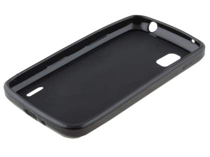 Frosted TPU Case for LG Google Nexus 4 E960 - Classic Black