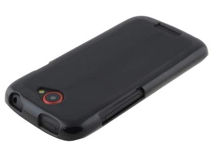 Frosted TPU Case for HTC One S - Classic Black