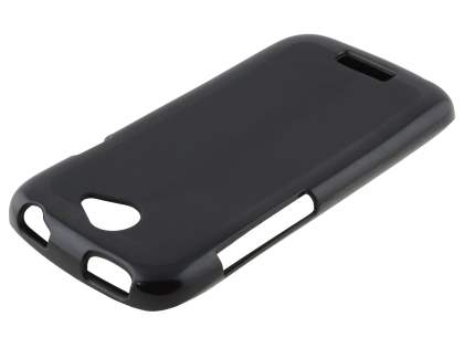 Frosted TPU Case for HTC One S - Classic Black