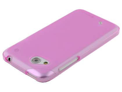 HTC Desire VC Frosted TPU Gel Case - Frosted Pink