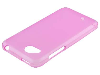 HTC Desire VC Frosted TPU Gel Case - Frosted Pink