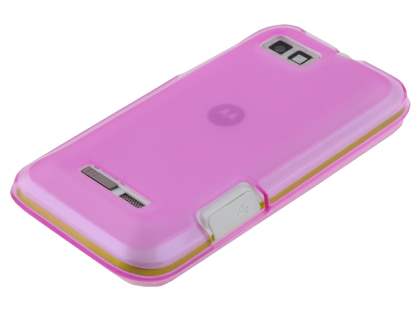 Frosted TPU Case for Motorola DEFY XT535 - Frosted Pink