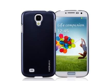 MOMAX Ultra-Thin Metallic Case for Samsung I9500 Galaxy S4 - Metallic Dark Blue Hard Case