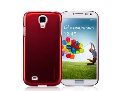 MOMAX Ultra-Thin Metallic Case for Samsung I9500 Galaxy S4 - Metallic Red Hard Case