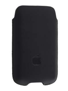 Genuine Leather Slide-in Case for iPhone 4S/4 - Black
