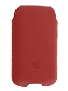Genuine Leather Slide-in Case for iPhone 4S/4 - Red