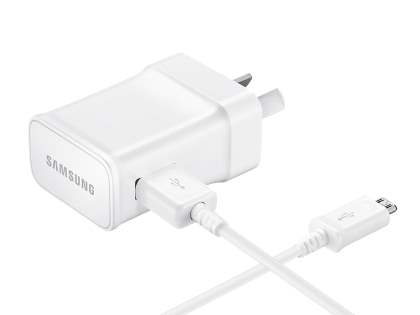 Genuine Samsung 2A/10W AC USB-A Charger with 1.5m Micro USB cable - White