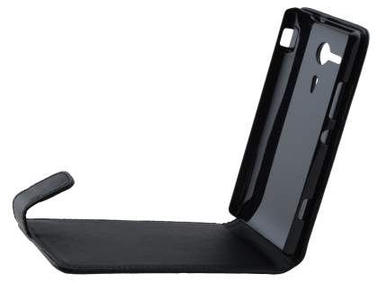 Sony Xperia SP M35 Synthetic Leather Flip Case - Classic Black