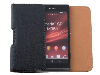 Textured Synthetic Leather Belt Pouch for Sony Xperia SP M35