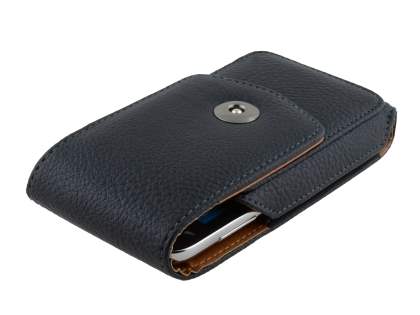Textured Synthetic Leather Vertical Belt Pouch for Samsung