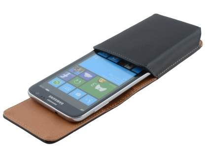 Smooth Synthetic Leather Vertical Belt Pouch for Samsung