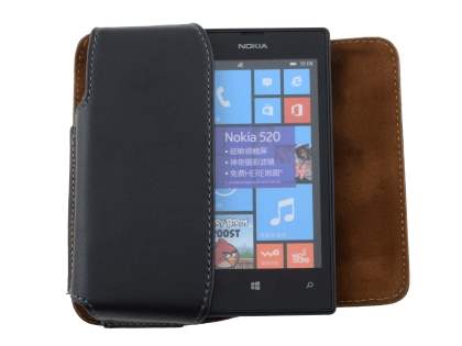 Extra-tough Genuine Leather ShineColours belt pouch for Nokia Lumia 520