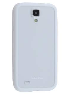Dual-Design Case for Samsung Galaxy S4 I9500 - White/Frosted Clear Dual-Design Case