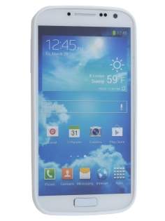 Dual-Design Case for Samsung Galaxy S4 I9500 - White/Frosted Clear