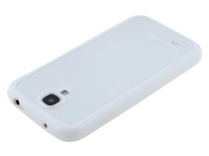 Dual-Design Case for Samsung Galaxy S4 I9500 - White/Frosted Clear
