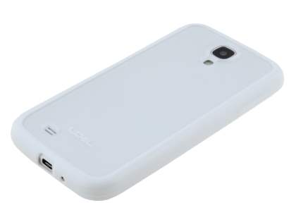 Dual-Design Case for Samsung Galaxy S4 I9500 - White/Frosted Clear