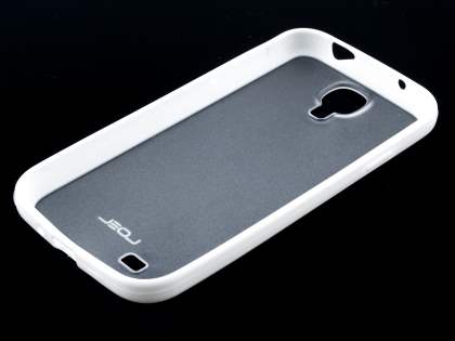 Dual-Design Case for Samsung Galaxy S4 I9500 - White/Frosted Clear
