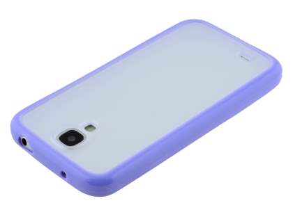 Dual-Design Case for Samsung Galaxy S4 I9500 - Purple/Frosted Clear