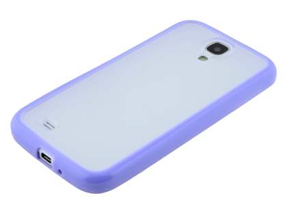 Dual-Design Case for Samsung Galaxy S4 I9500 - Purple/Frosted Clear
