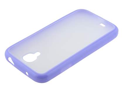 Dual-Design Case for Samsung Galaxy S4 I9500 - Purple/Frosted Clear