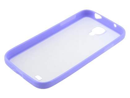 Dual-Design Case for Samsung Galaxy S4 I9500 - Purple/Frosted Clear