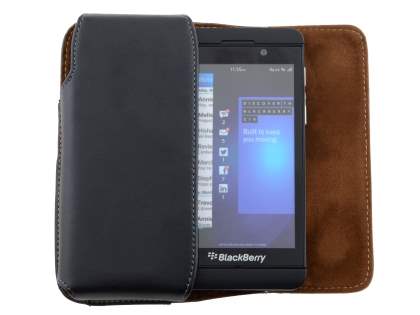 Extra-tough Genuine Leather ShineColours belt pouch for BlackBerry Z10