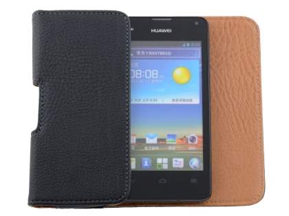 Textured Synthetic Leather Belt Pouch for Huawei Ascend Y300