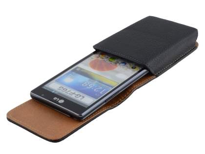 Textured Synthetic Leather Vertical Belt Pouch for LG Optimus L9 P760