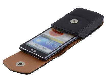 Textured Synthetic Leather Vertical Belt Pouch for LG Optimus L9 P760