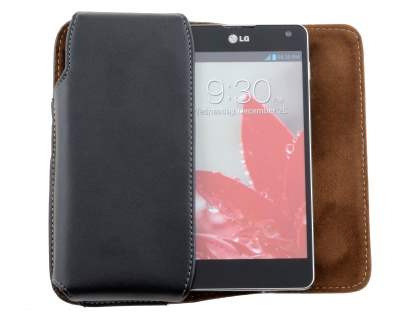 Extra-tough Genuine Leather ShineColours belt pouch for LG Optimus G E975