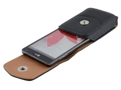 Textured Synthetic Leather Vertical Belt Pouch for LG Optimus G E975