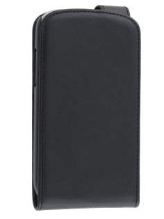Synthetic Leather Flip Case for Samsung Galaxy Express i8730 - Classic Black