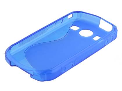 Wave Case for Samsung Galaxy Xcover II S7710 - Frosted Blue/Blue