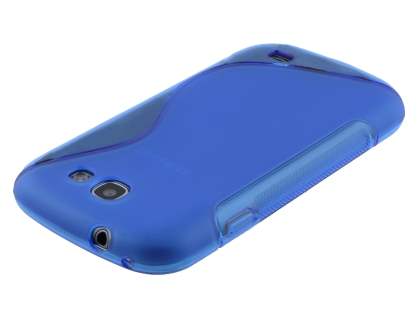 Wave Case for Samsung Galaxy Express i8730 - Frosted Blue/Blue