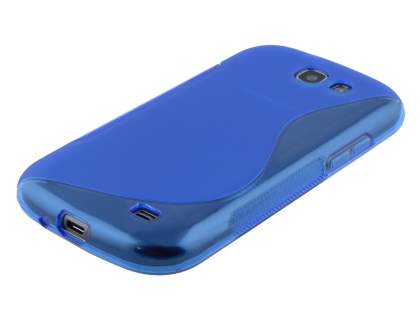 Wave Case for Samsung Galaxy Express i8730 - Frosted Blue/Blue