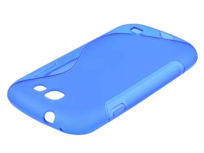 Wave Case for Samsung Galaxy Express i8730 - Frosted Blue/Blue
