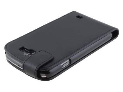 Synthetic Leather Flip Case for Samsung Galaxy Express i8730 - Classic Black