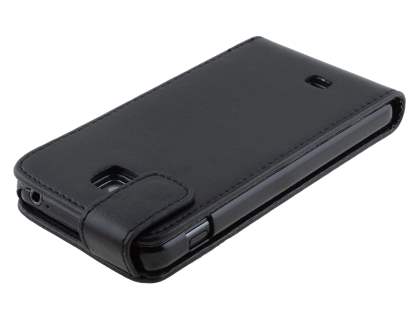 LG Optimus F5 P875 Synthetic Leather Flip Case - Classic Black