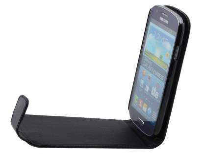 Synthetic Leather Flip Case for Samsung Galaxy Express i8730 - Classic Black
