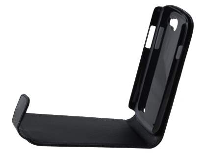 Synthetic Leather Flip Case for Samsung Galaxy Express i8730 - Classic Black