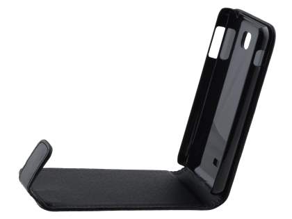 LG Optimus F5 P875 Synthetic Leather Flip Case - Classic Black