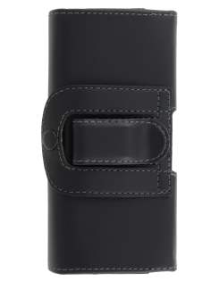 Smooth Synthetic Leather Belt Pouch for LG Optimus F5 P875 - Classic Black