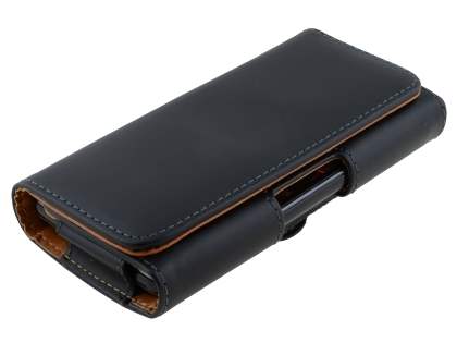 Smooth Synthetic Leather Belt Pouch for LG Optimus F5 P875 - Classic Black