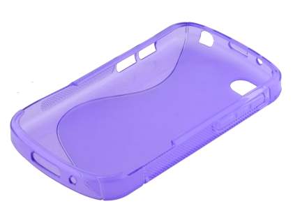 Wave Case for BlackBerry Q10 - Frosted Purple/Purple