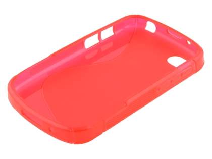 Wave Case for BlackBerry Q10 - Frosted Red/Red