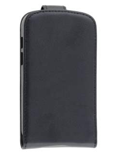 Synthetic Leather Flip Case for BlackBerry Q10 - Classic Black