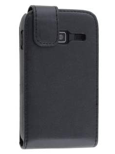 Samsung Galaxy Y Duos S6102 Synthetic Leather Flip Case - Classic Black Samsung Galaxy Y Duos S6102 Synthetic Leather Flip Case - Classic Black